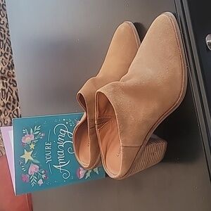 Lucky Brand Suede Slide On Booties